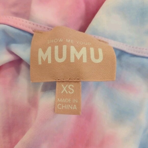 Show Me Your Mumu Tank Womens Size XS Tie Dye Pink Blue Oversized Top Athletic - Picture 6 of 8